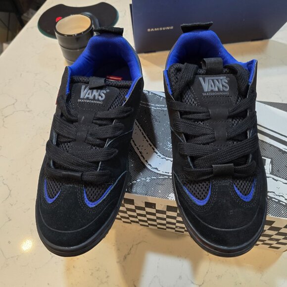 Vans Men's Skate Mixxa Suede Leather Shoes Black Grey size 10 NEW VN000CUYN42 - Picture 4 of 13